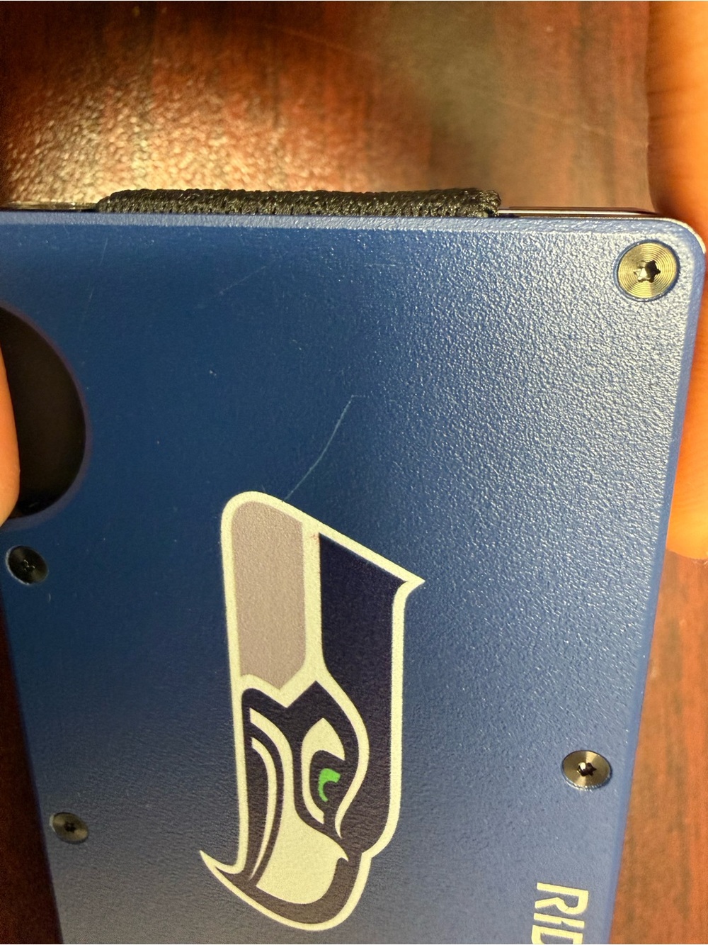 Ridge Wallet Seahawks Aluminum Card Holder - Blue - Picture 2 of 8